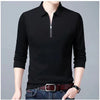 Lapel Long-sleeved Polos Shirt