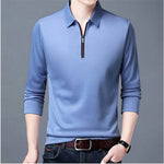 Lapel Long-sleeved Polos Shirt