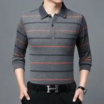 Business Striped Polo Shirt