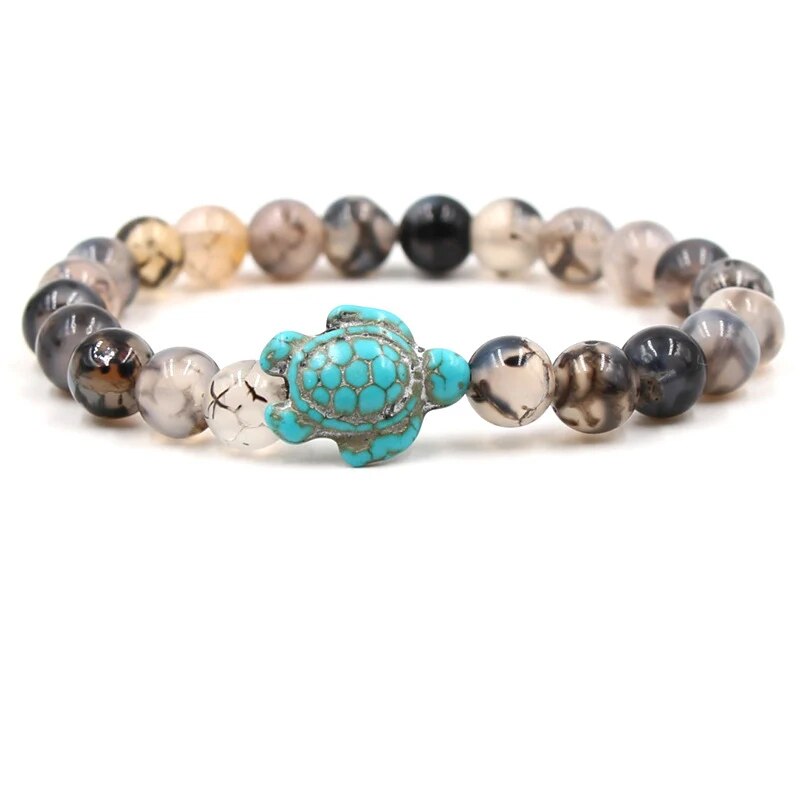 Natural Stone Sea Turtle Bracelet