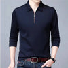 Lapel Long-sleeved Polos Shirt