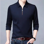 Lapel Long-sleeved Polos Shirt