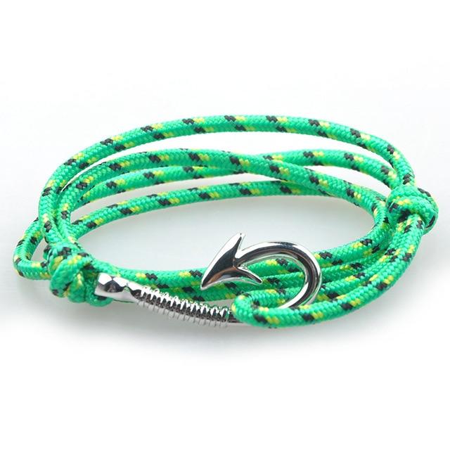 Neon Green Patterned Silver Hook