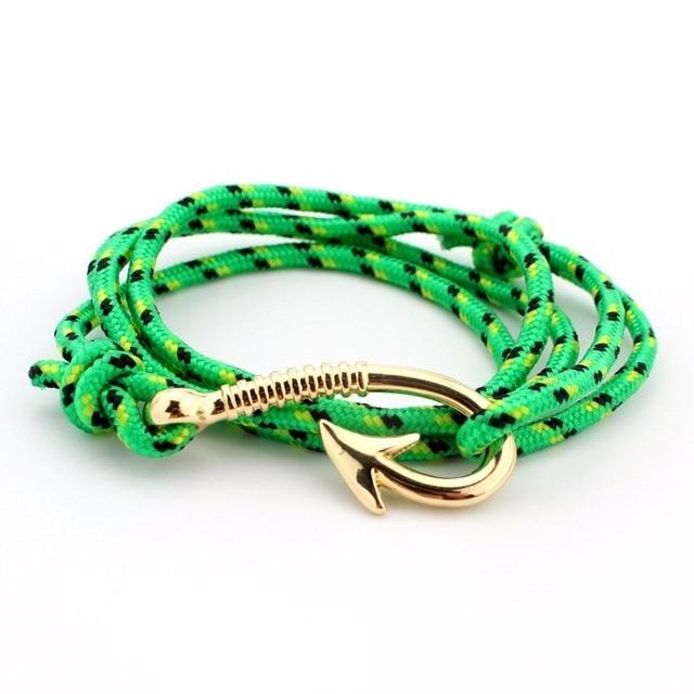 Neon Green Patterned Gold Hook